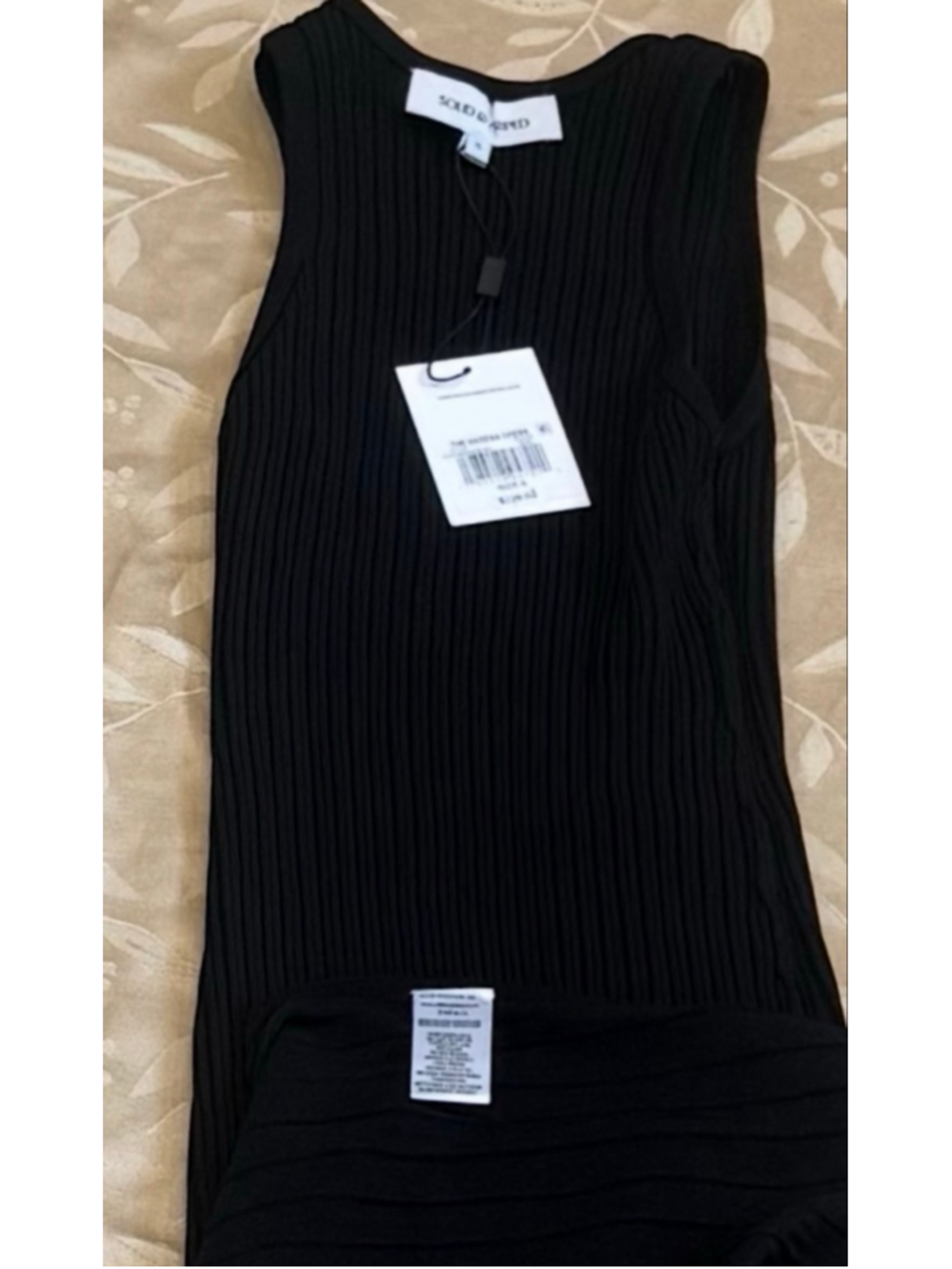 Solid & Striped The Verina Noir Sleeveless Knit Maxi Dress Size S - Picture 5 of 6